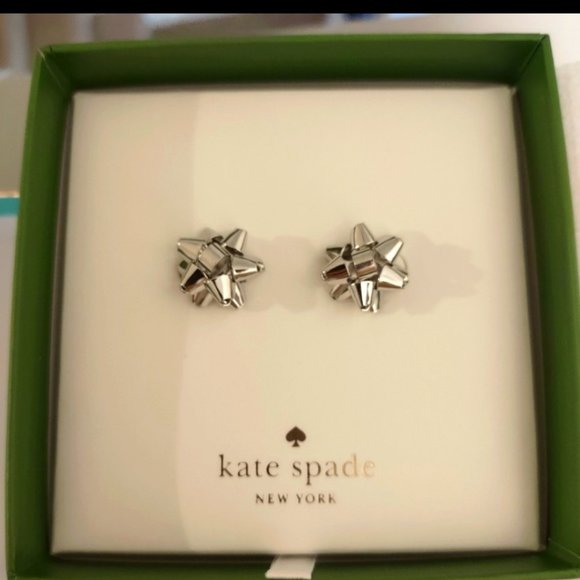 kate spade Jewelry - Kate Spade Silver Bourgeois Bow Stud Earrings